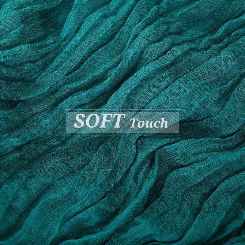 6 Pack Teal Cheesecloth Table Runner Gauze Table Runner 10FT