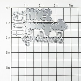 XMZZMX Word Sending Hugs Metal Cutting Dies for Card Making, Paper Embossing Die Cuts Kit Templates Supplies, Photo Frame Album DIY Scrapbooking Stencils Sets