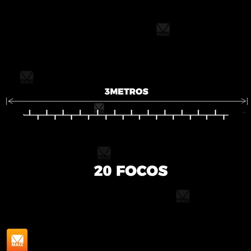 Maíz Serie Foco Luces Led Navideñas Decorativa Fiesta 3 Metros