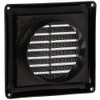 Knightsbridge EXAV009B 100mm/4 Extractor Fan Grille with Fly Screen-Black, EX009B