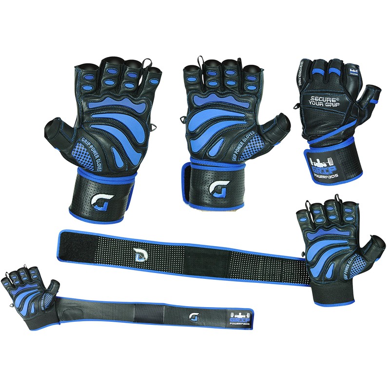 Elite Leather Gym Gloves with Built in 2" Wide Wrist