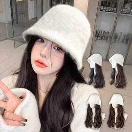 Granda Angora Bungeoji Wave Wig SD251139 Big Wave-Dark Brown ONE / 그란다 앙고라 벙거지 웨이브 물결 가발 SD251139 빅웨이브-진갈색ONE