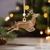 Wooden Christmas Ornament, Reindeer Skeleton Christmas Ornament (TO24)