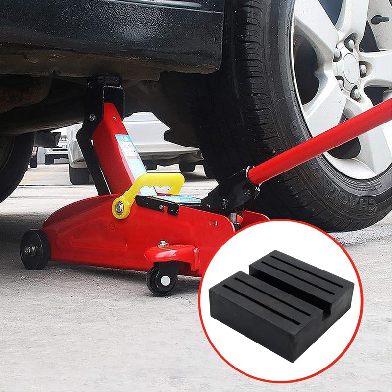 2pcs Car Lift Jack Stand Rubber Pads Square Slotted Frame