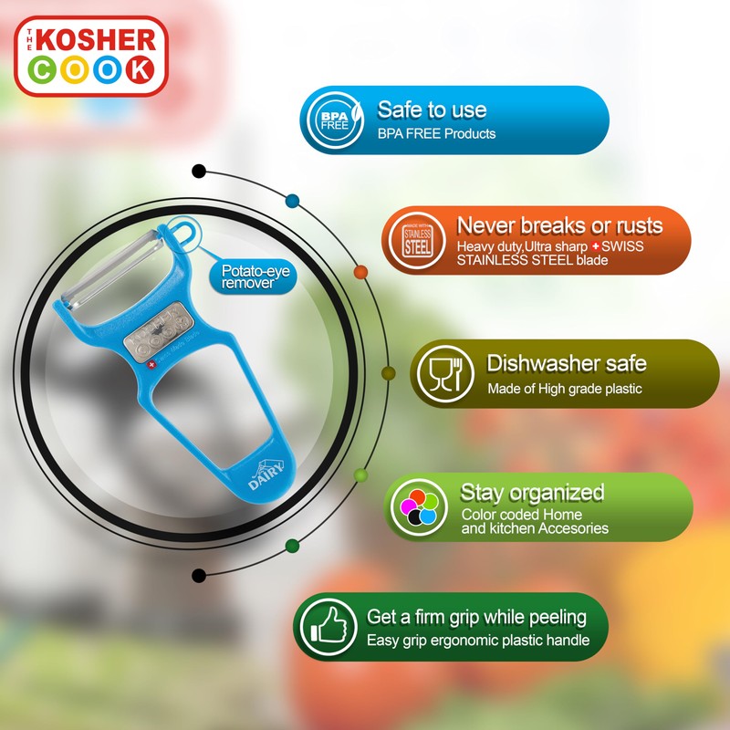 The Kosher Cook Y Vegetable Peeler - Heavy Duty, Ultra