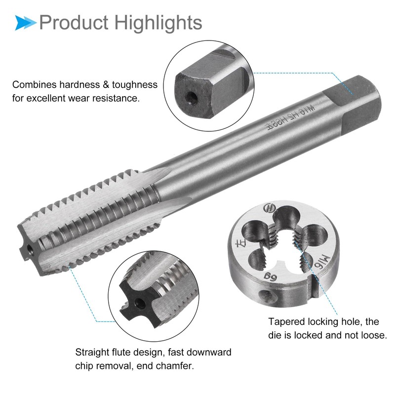 CoCud Thread Cutting and Die Thread M16 x 2 Thread