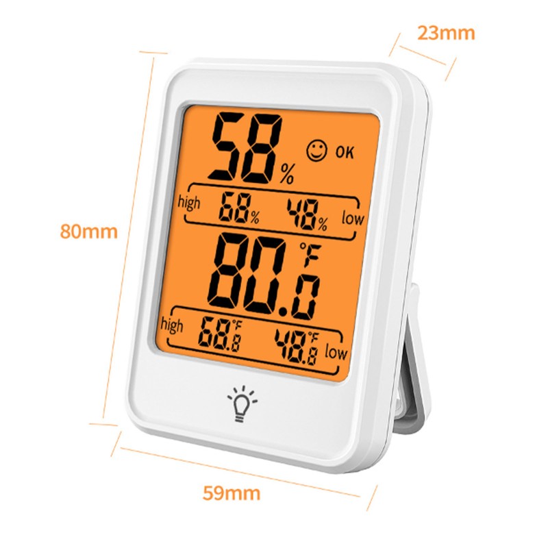 Thermometer Hygrometer Indoor Digital Temperature Humidity Monitor Meter with Backlight