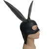 ABWL Black Latex Bunny Mask for Women,Handmade Rubber Hooded Masks
