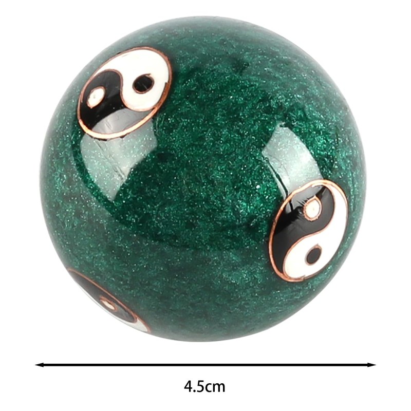 Sarini 1 Pair Jade Massage Balls Chinese Tai Chi Pattern