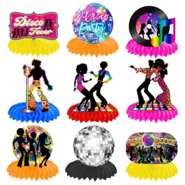 Disco Decoration Table Toppers, 70s Party Honeycomb Table Decoration, Dancing Queen Party Table Centrepieces, Disco Decoration, 70s, 80s, 90s Theme Party Decorations, 1970s Disco Party Centrepieces