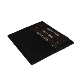 Leatherboss Genuine Leather Super Slim Single Piece Card Holder Wallet for men women, Black