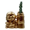 Muna Maceta De Cerámica Buda Dorado Decoración Cactus Bambú
