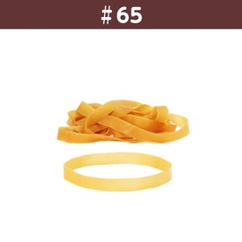 輪ゴム オーバンド #65 < 50g透明袋 > アメ色 極太幅 少量 包装 ゴムバンド 全サイズ73 共和
