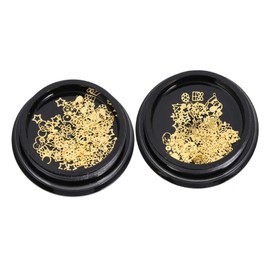 FOMIYES 2 Boxes Christmas Nail Art Ornaments Nail Art Stickers Christmas Nail Art Decoration Christmas Nail Art Decals Christmas Nail Sequins Nail Sticker Christmas Nail Studs Alloy