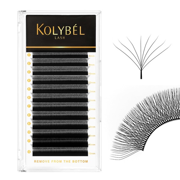 KOLYBEL W Shape Eyelash Extension 8D Pre made Fan Lash