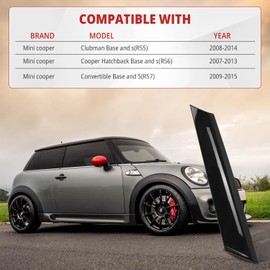 Windshield Post Trim A-Pillar Cover Front Right Passenger Side Compatible with Mini Cooper R55 R56 R57 2007-2015 Replace OE 51137272584