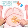 Bzyoo 9-Inch Melamine Divided Plates – 3-Section Portion Control Plates,