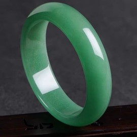 Deicicp Natural jade bracelet spinach green Women Jewelry Birthday Gifts（with gift box and certificate） (62)