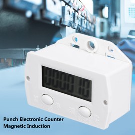 Digital Counter Electronic, 6 Digits ABS Magnetic Induction Electronic Counter, Digital Totalizer for Industrial Punching Machines and Machine Tools