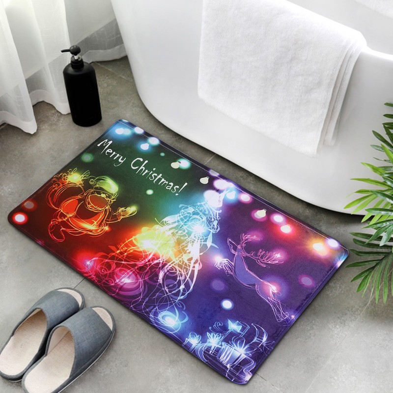 Christmas Light Pattern Home Entrance Bathroom Kitchen Anti slip Floor