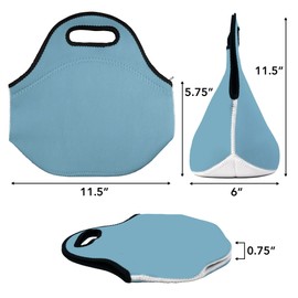 Mia Charro Happy Mother's Day Mom Soft Neoprene Lunch Bag, Lightweight, Insulated, Reusable for School, Work, Office