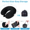 SAIREIDER Neck Pillows for Travel 100% Memory Foam Adjustable Travel