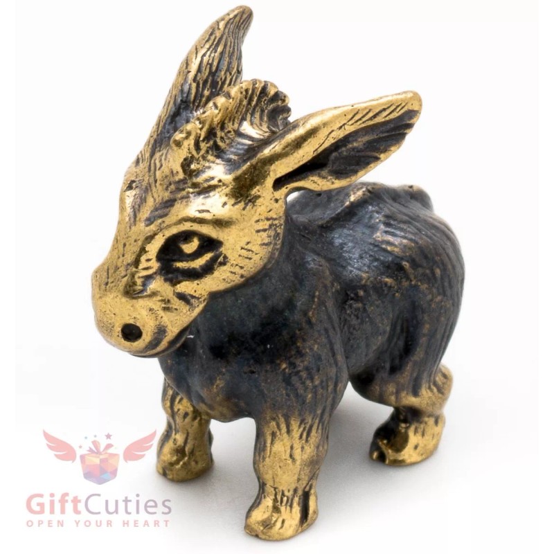 Brass Figurine of stubborn donkey IronWork