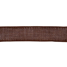 Ribbonitlux Brown Burlap Wired Ribbon, 25mm x 18 Meters, Wired Edge Burlap Ribbon for Gift Wrapping, Big Bow, Wreath, and Christmas Tree Decoration