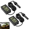Reptile Thermometer Hygrometer, Digital hygrometer thermometer Gauge with Probe for