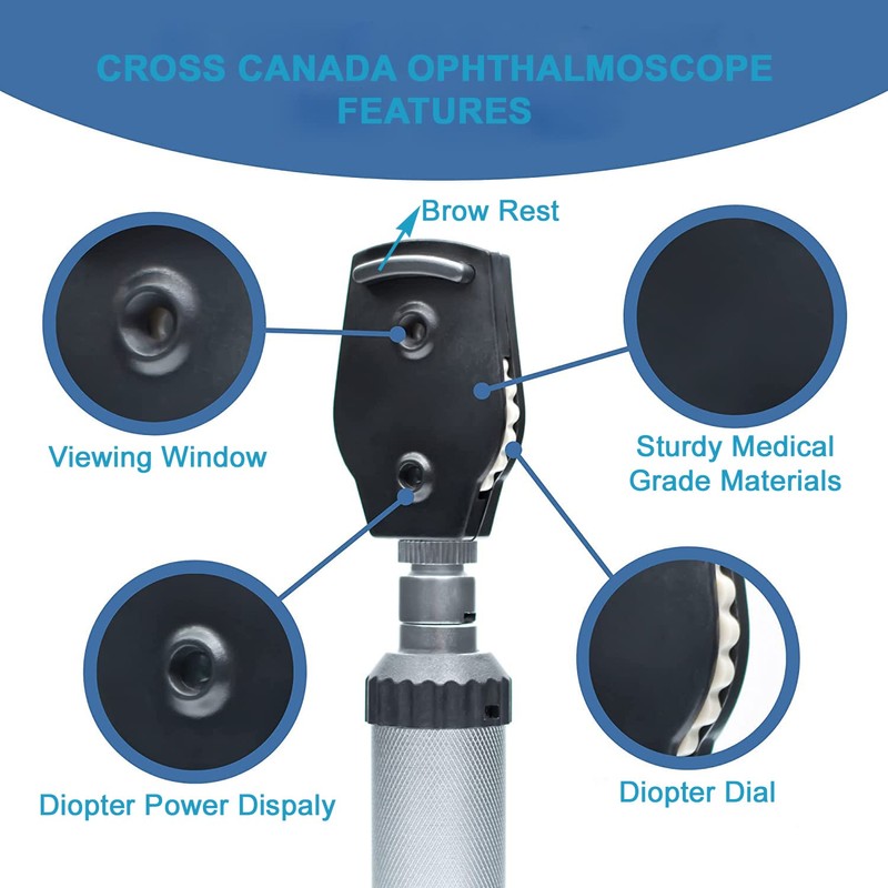 Cross Canada 11-061 Veterinary LED ENT Ophthalmoscope & Otoscope Diagnostic