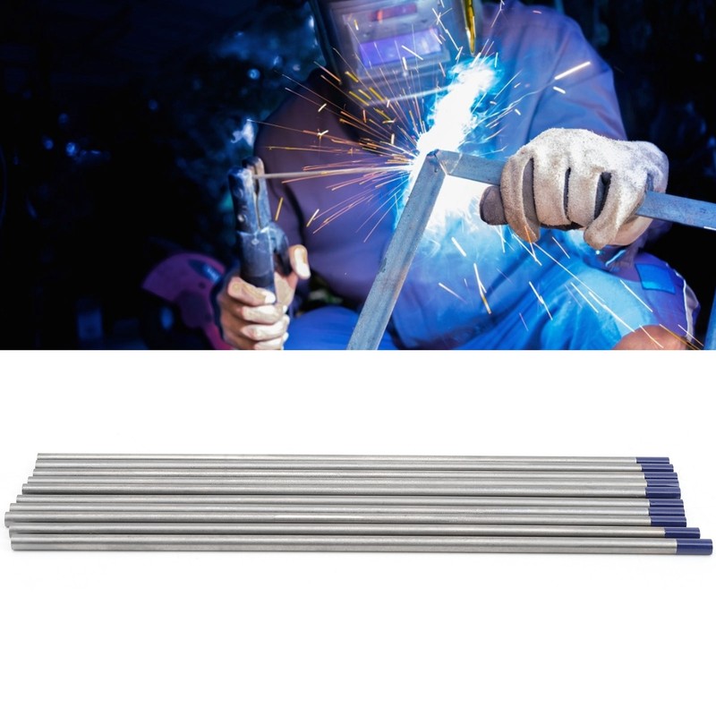 10Pcs Rod Welding Tungsten Electrode Arc Yttrium Needle Equipment Blue