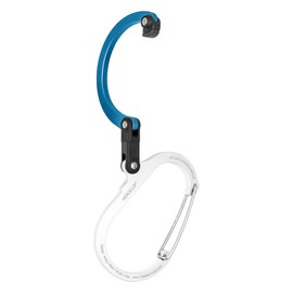 GEAR AID HEROCLIP Carabiner Clip and Hook (Large) for Camping, Backpack, Organization, and Garage, Blue Steel