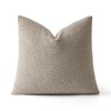 MIULEE Textured Boucle Throw Pillow Cover Light Brown Accent Solid