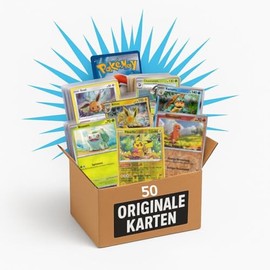 50 Original Pokémon Cards German - Guaranteed 3 Reverse Holo & 2 Rare - Card Set for Collectors & Children