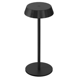 EppieBasic Rechargeable Table Lamp Cordless: Battery Operated Lights – 3 Color Dimmable Metal Lamps for Living Room, Entryway, Accent Side Table (Black)