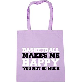 Hippowarehouse Basketball makes me happy you not so much Tote Shopping Gym Beach Bag 42cm x38cm, 10 litres