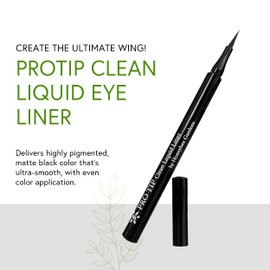 Honeybee Gardens ProTip Clean Liquid Liner, Black, Nano-Free Pigments, Long-Wearing, 0.034 fl oz