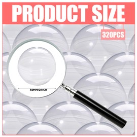 TANEMUDO 320 Pcs Gumball Vending Machine Capsules 2 Inch Empty Round Capsules Plastic Small Capsules Toy Classic Capsules Toy Clear Capsules Containers for Prizes Party Favors Supplies