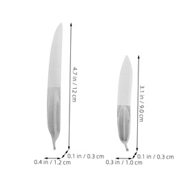 Ipetboom 4pcs Double-sided Nail Files Stainless Steel Grit Buffer Manicure Tools