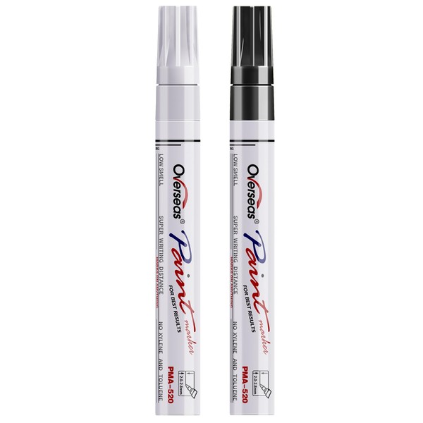 Permanent Paint Pens Paint Markers - 2 Pack White and