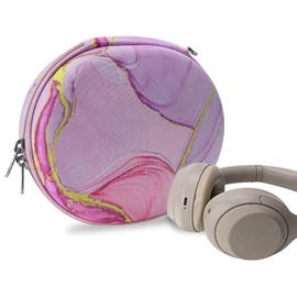 Geekria NOVA - Funda para auriculares compatible con Sony WH-1000XM4, WH-1000XM3, MDR-1000X, WH-H910N, funda rígida de repuesto para viaje con almacenamiento de cable (rosa)