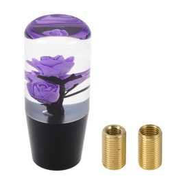 TUCKBOLD Car Shift Knob 10cm | Front Shift Lever Knob Universal for Automatic and Manual Vehicle Acrylic Purple with 2 Adapter 1 Set