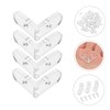 OUNONA 15 Pcs Acrylic Transparent Corner Brackets L-Shaped Fixing Buckle
