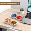 CJT 12 Sets Reusable Compartment Condiment Container with Lids -