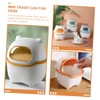 Levemolo Lovely Trash Can with Lid Cartoon for Home Office