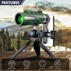 AiMeiteng 12 x 50 Monocular Telescope with Smartphone Holder, Tripod,