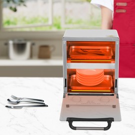 PIAOCAIYIN 12L High-Temperature Sterilizer 1000W Infrared Quartz Heating Nail Tools Sterilizer with 2 Trays for Nail Tools/Metal Utensils/Hair Tools White