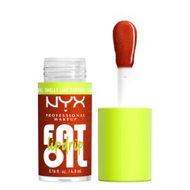 NYX Professional Makeup Lip Oil, Fat Oil Lip Drip, High Shine Tinted Gloss, 12hr Hydrating Lip Treatment with Squalane, Non-Sticky, Vegan, Shade: Caramelt Mami