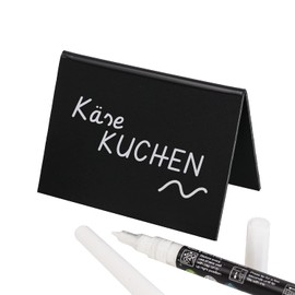 HMF 46413 Table Stand Chalkboard | Pack of 10 | A-Stand | 10 x 7 cm | Black