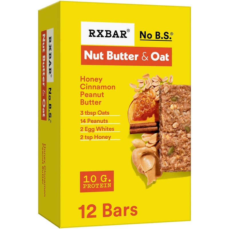 RXBAR Nut Butter and Oat Protein Bars, Protein Snacks, Snack